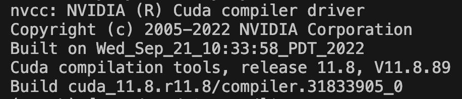 nvcc -V
