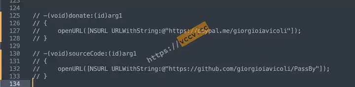 comment openURL code